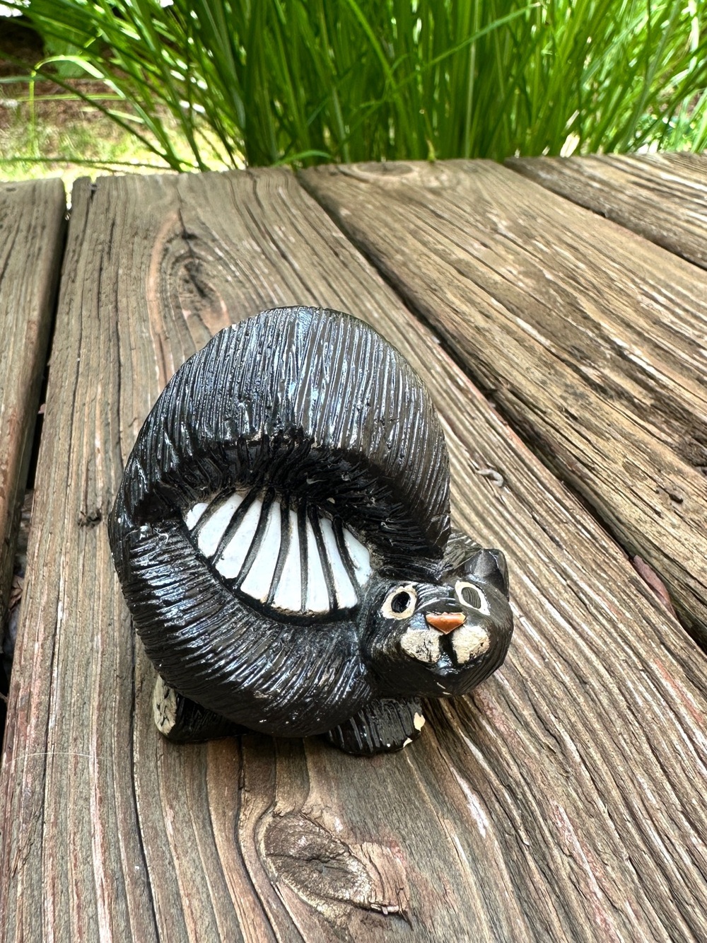 Vintage Artesania Rinconada Uruguay Ceramic Art Pottery Skunk Figurine Signed
